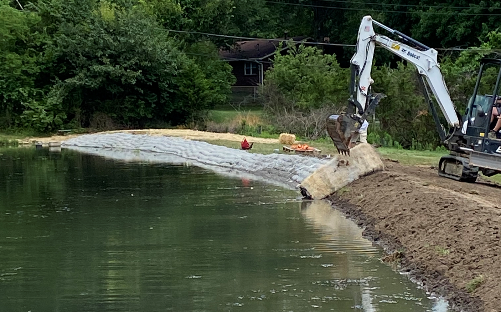 Flexamat Pond Bank Stabilization Project