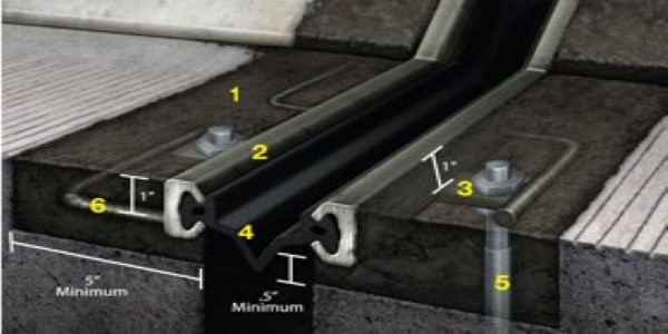 Delcrete Elastomeric Concrete/Strip Seal Expansion Joint